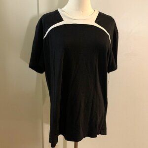 Mugler Black and White Colorblock T-Shirt